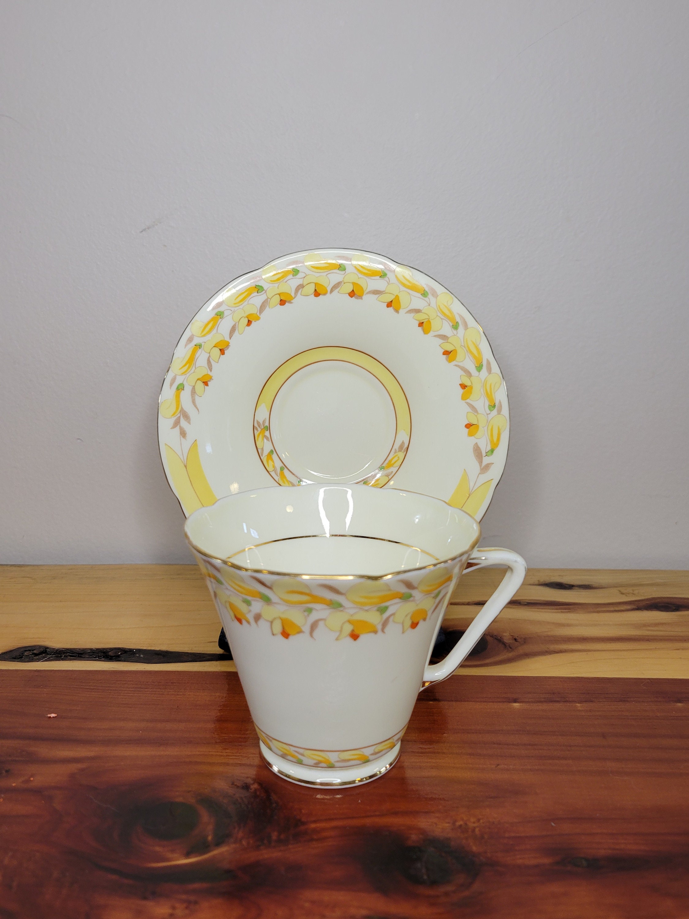 ABJ Grafton China rushden Tea Cup and Saucer Made Etsy UK