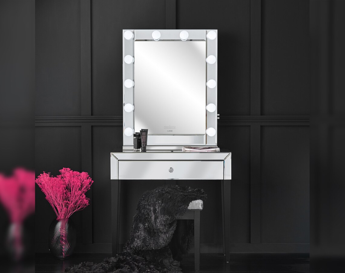 Dressing Table and Hollywood Bulbs Mirror With USB Charger Etsy