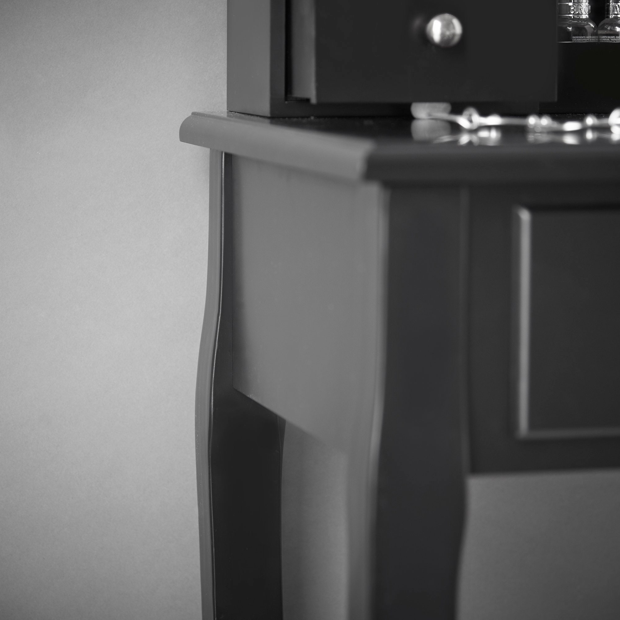 Black Dressing Table with Hollywood LED Lights & 5 Drawers Etsy