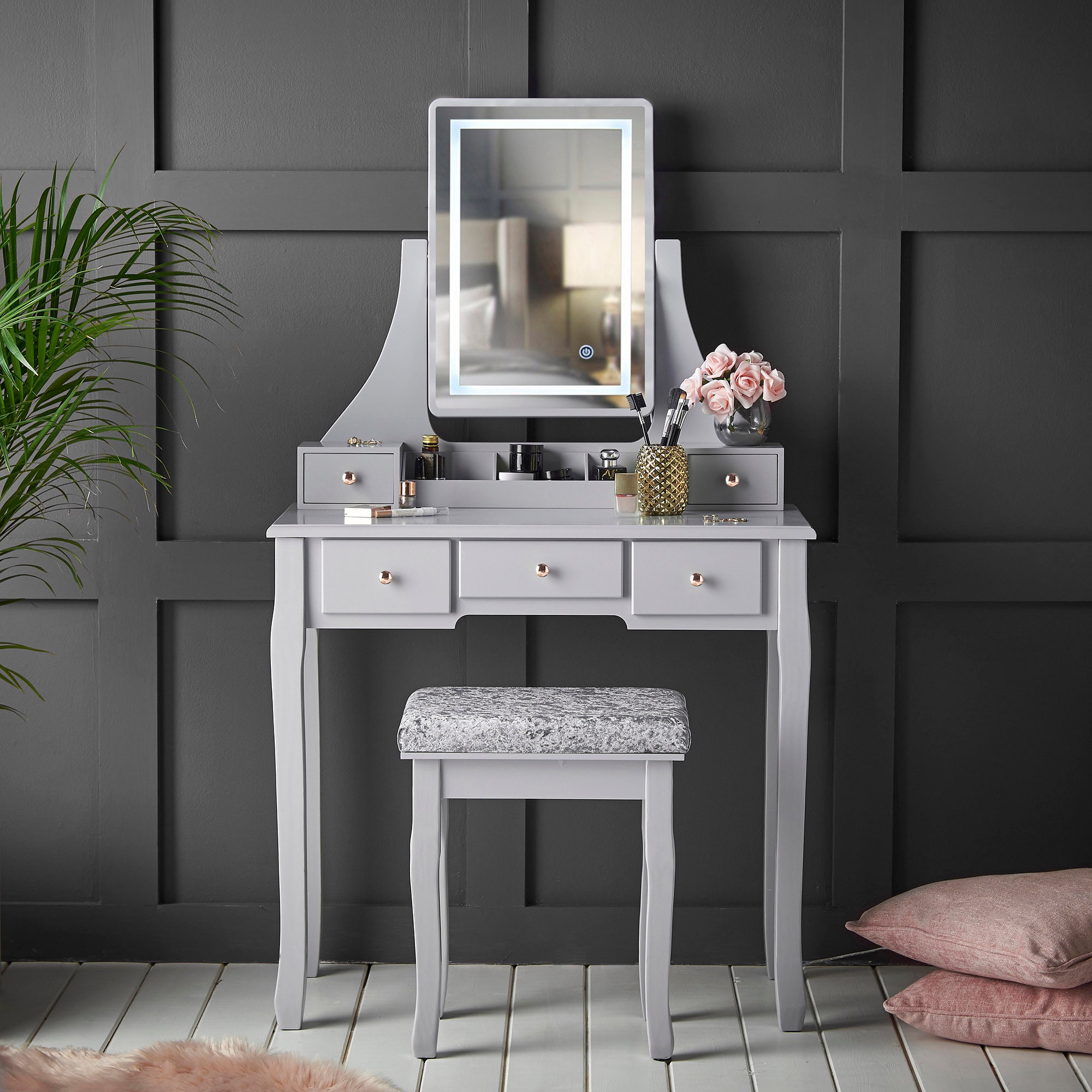 dressing table mirror with led lights