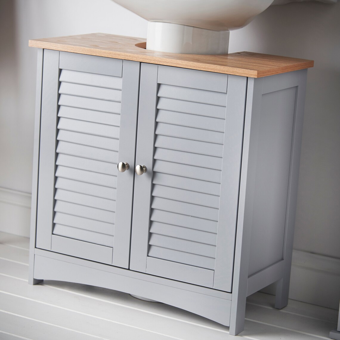 Atlanta Grey Bathroom Wall Mounted With Mirror Etsy