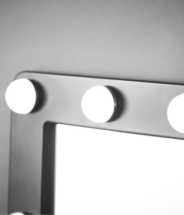 Black Dressing Table With Hollywood LED Lights & 5 Drawers Etsy UK