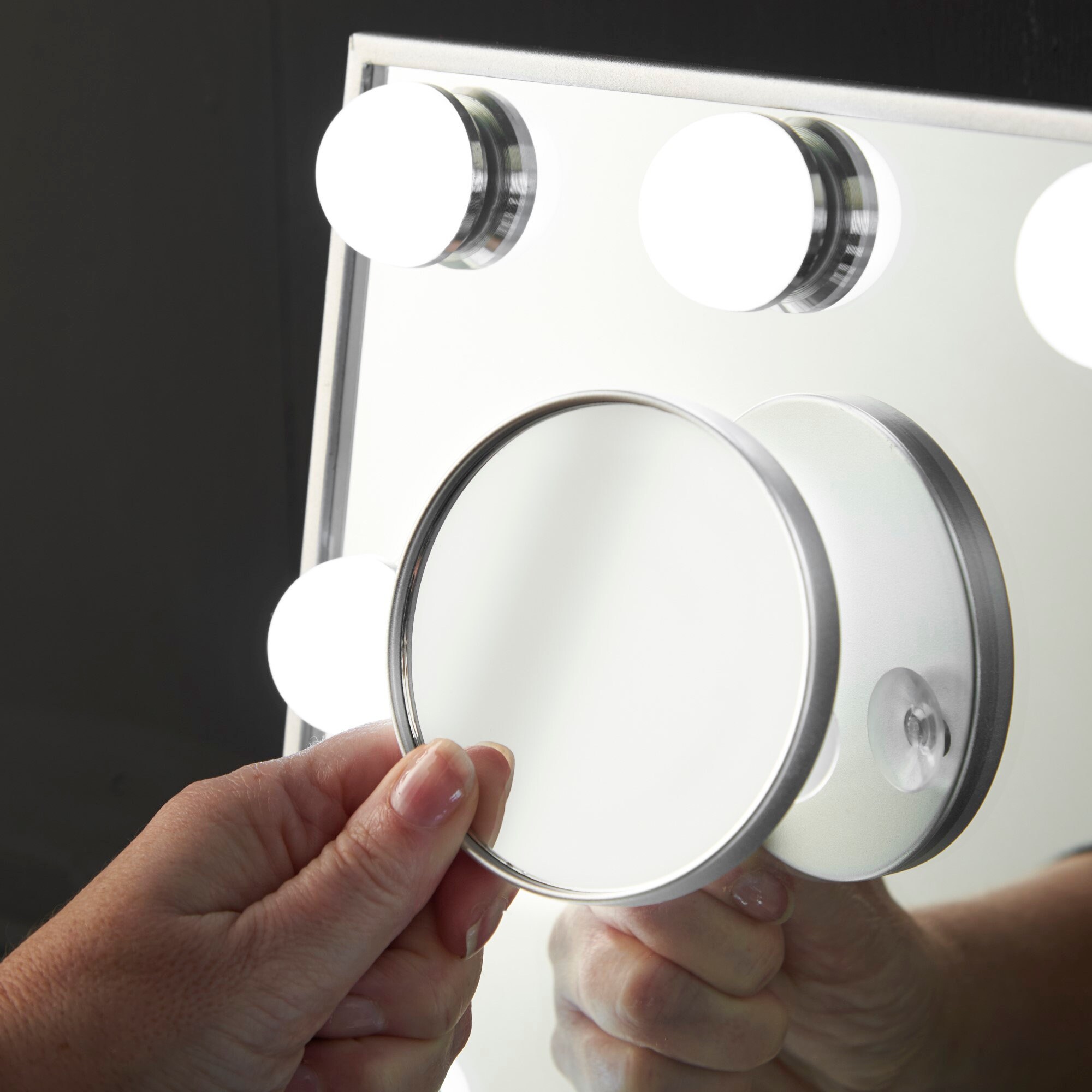 Desktop Mirror With Hollywood Bulbs 3 Colour Light Touch Etsy