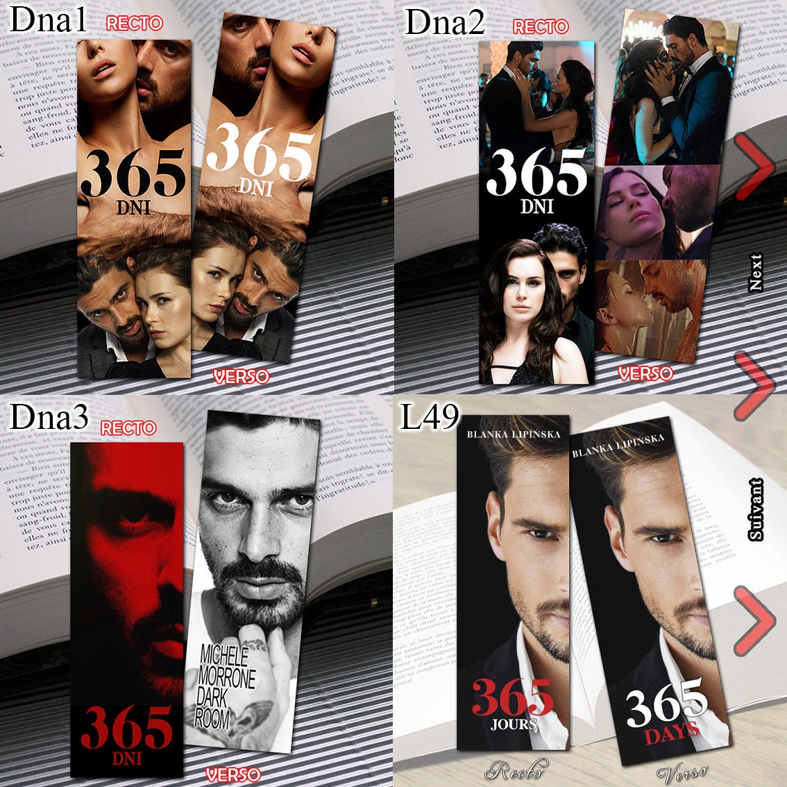 365 Dni Livre Tome 1 Français Marque-pages 365 Days / Jours / DNI - Etsy France