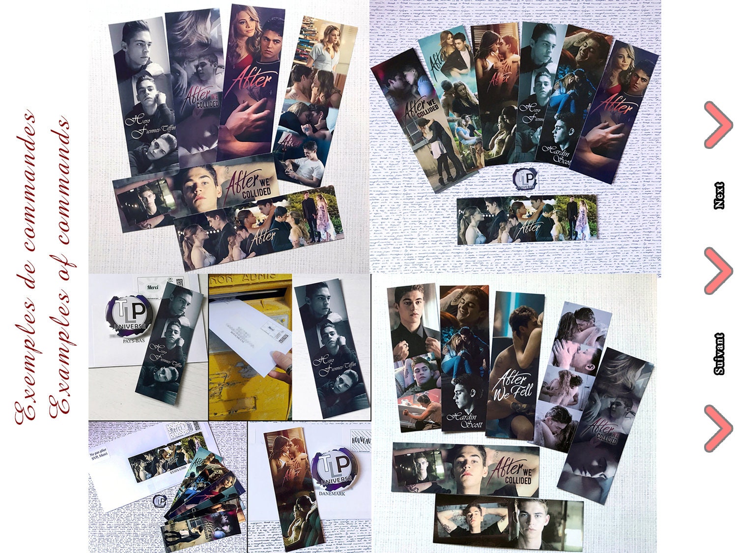 Marque Pages Inspires Du Film After Avec Tessa Et Hardin Etsy Sweden