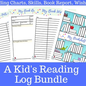 A Kid&#39;s Reading Log Bundle *By MyThreeReaders