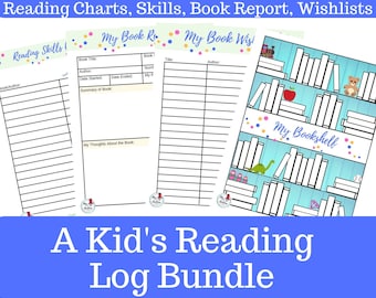 A Kid's Reading Log Bundle *By MyThreeReaders