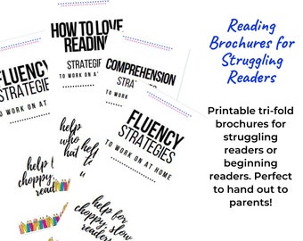 Printable Reading Brochures for Beginning & Struggling Readers - Perfect to Hand Out to Parents!
