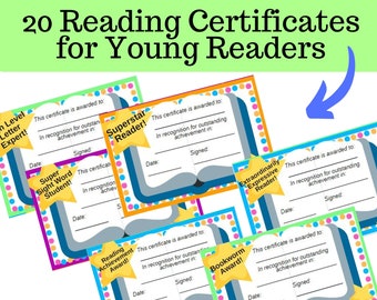 20 Reading Certificates to Encourage Beginning Readers in all Reading Skills