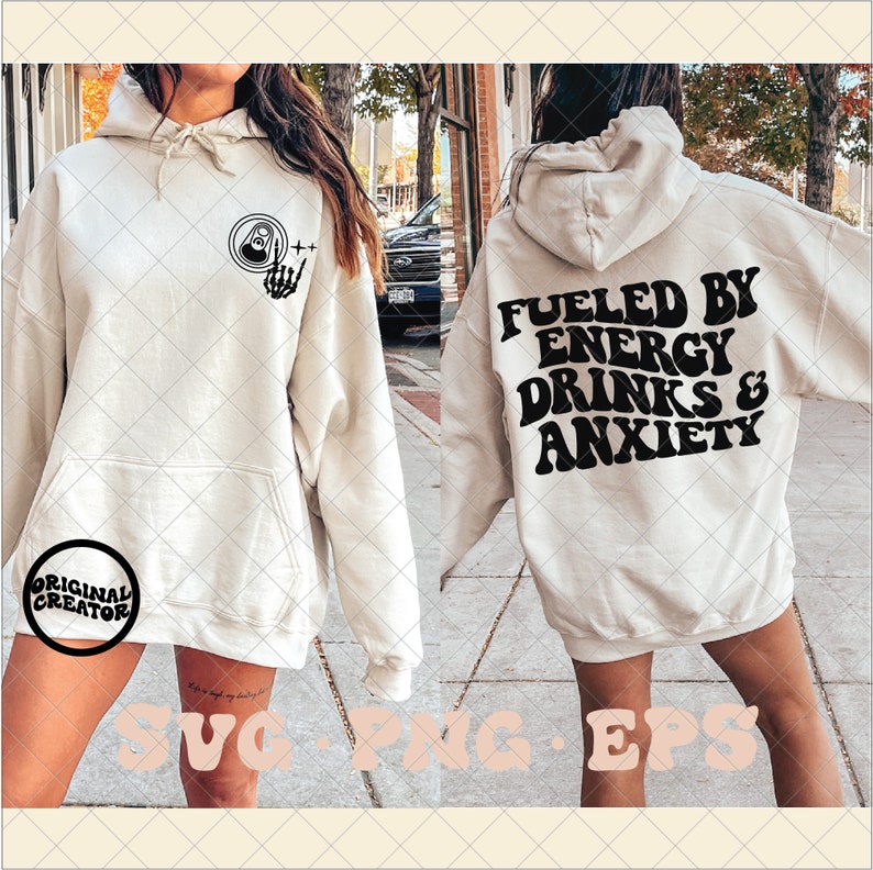 Fueled by Energy Drinks and Anxiety SVG Energy Drinks Svg Etsy