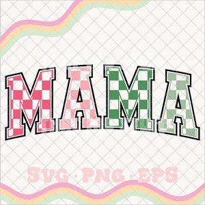 Mama checkered png boho girly mama svg retro christmas png design groovy christmas png christmas sublimation mama Christmas sublimation png