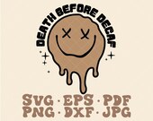 Death Before Decaf SVG Wavy Coffee Svg Png caffeine svg caffeinated Svg Coffee Png svg Boho Coffee svg coffee bean svg