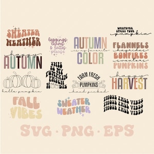 Fall SVG Bundle, Fall svg, fall png bundle, autumn svg bundle, sweater weather svg, fall vibes svg, hello pumpkin svg, farm fresh svg, png