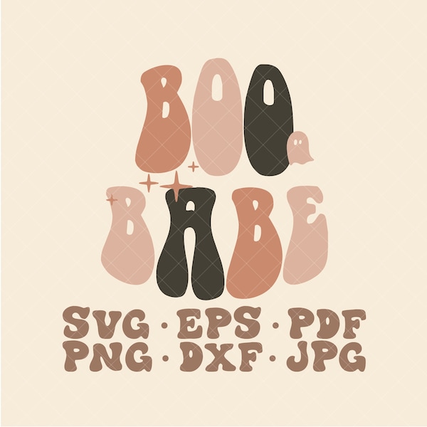 Boo Babe SVG, Kids halloween svg, toddler halloween svg, pumpkin svg, cute halloween svg, cute pumpkin svg, womens halloween svg, spooky svg