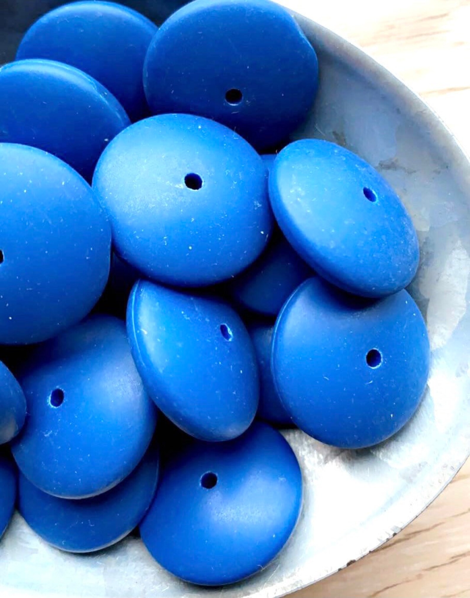 Blue Beads Acrylic Beads Large Beads 26mm Beads Saucer Etsy