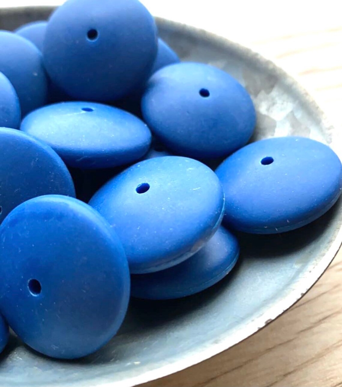 Blue Beads Acrylic Beads Large Beads 26mm Beads Saucer Etsy