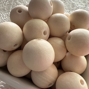 Wood beads, 16mm beads, natural beads, large tan beads, beads for jewelry making , neutral colored beads, beads