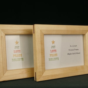 Maple solid wood tabletop picture frame 4x6 (set of 2)