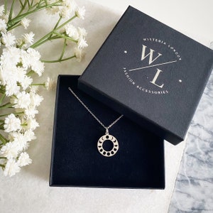 Sterling Silver Lunar Cycle Necklace: Celestial Moon Phases Jewellery