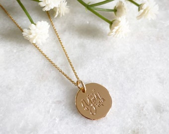 Gold Be YOUtiful Coin Necklace, Inspirational Jewellery, Positive Affirmation Pendant, Self Love Accessory, Motivational, Encouragement Gift