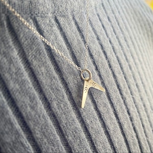 Sterling Silver Boomerang Necklace: Travel Gift, Wanderlust Jewellery