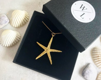Gold Starfish Necklace | Starfish Jewellery | Beach Jewllery | Layering Necklace | Gifts for Her