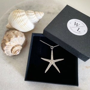 Silver Starfish Necklace, Starfish Jewellery, Beach Jewellery, Layering Necklace, Gifts for Her