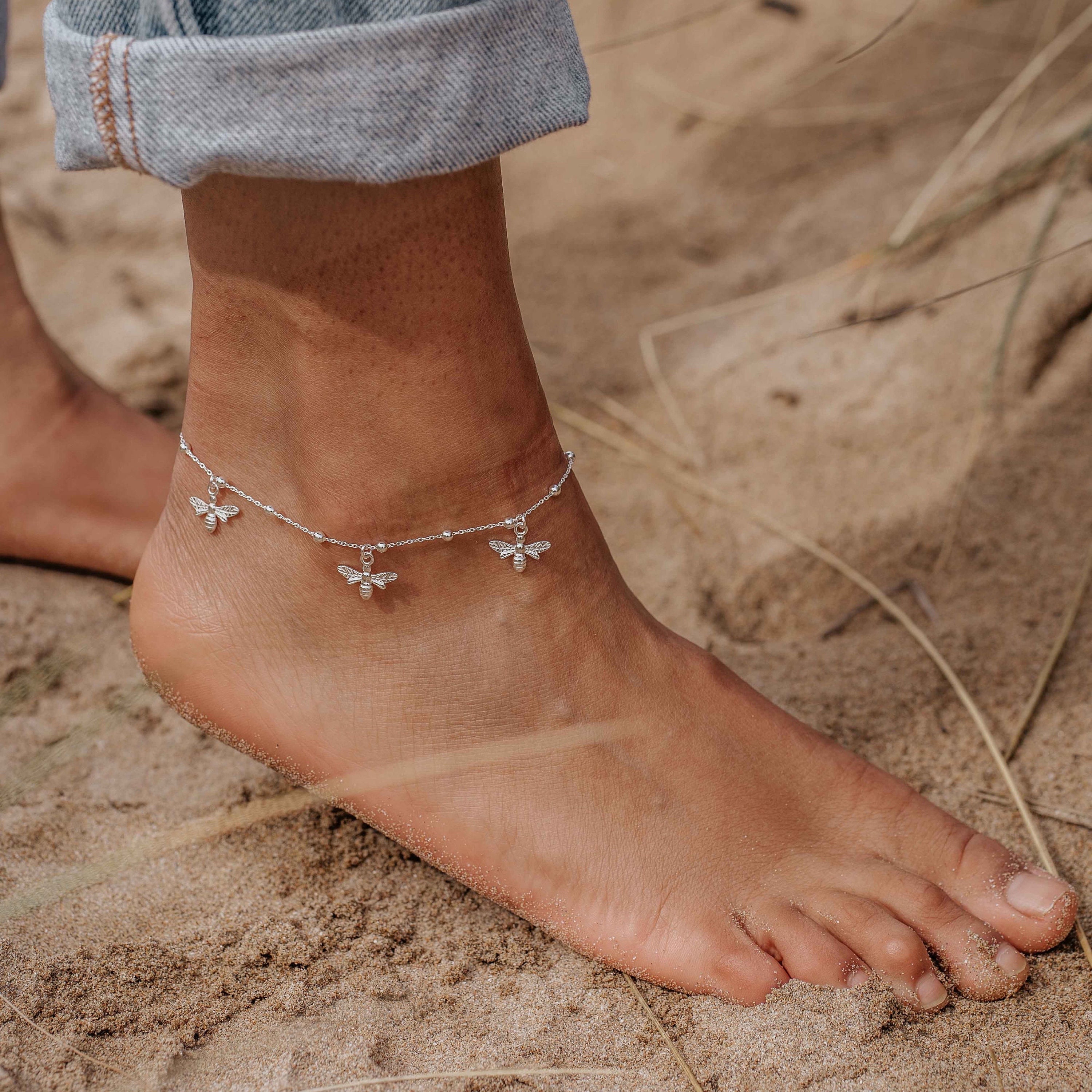 Bumble bee anklet deals