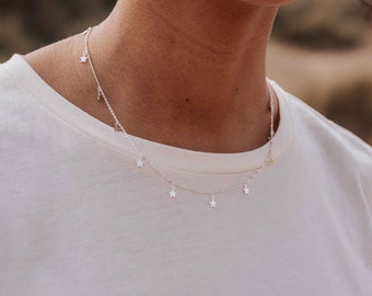 Sterling Silver Mini Star Necklace: Boho Celestial Jewellery