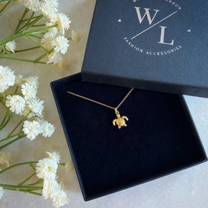 Gold Sea Turtle Necklace, Dainty Jewellery, Beach Jewellery, Turtle Lover, Animal Jewellery, Gifts for Her