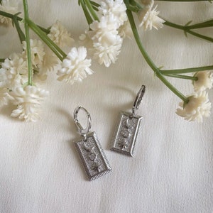 Orecchini Silver Moon e Huggie Hoop, Orecchini CZ, Orecchini a goccia, Orecchini Celestial, Gioielli Celesti, Orecchini pendenti, Regali per Lei