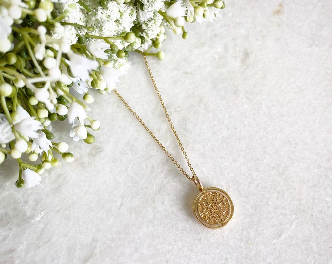 Gold Coin Necklace Luck is on the Turn Necklace Lucky Coin Etsy UK