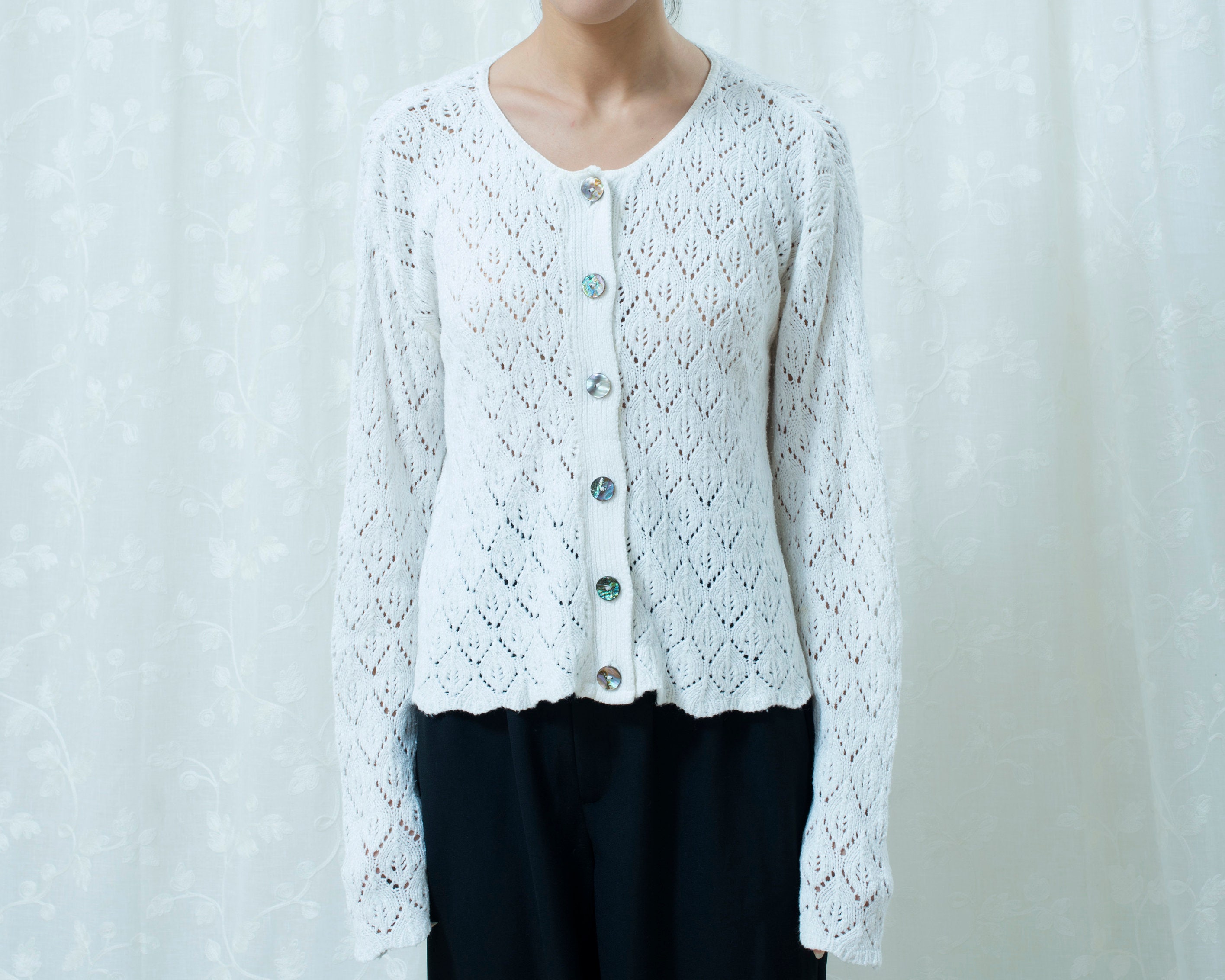 white crochet jacket