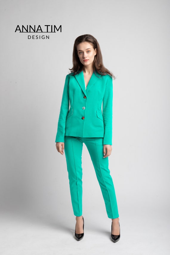 Traje verde menta mujer hotsell