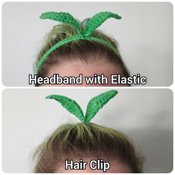 Crochet Bean Sprout Hair Accessory