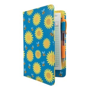 Yellow Sunflowers and Honey Bees Server Book for Waitresses