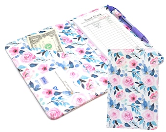 Watercolor Flowers / Roses Server Book for Waitresses