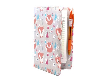 Cute Winter Fox Pattern Server Book for Waitresses