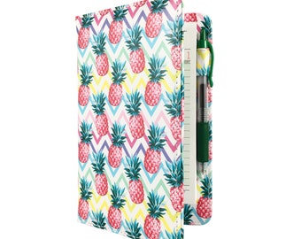 Pink Pineapple Chevron Pattern Server Book for Waitresses