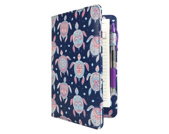 Tribal Turtle Pattern Blue Server Book for Waitresses