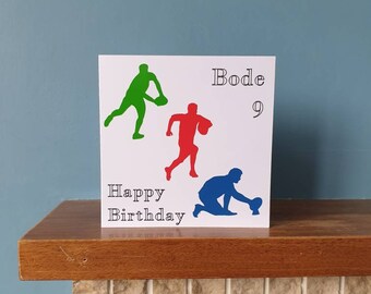 Rugby Birthday Card Etsy