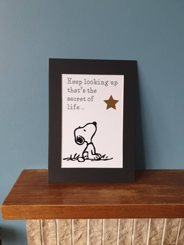 Snoopy Vinyl And Ink Picture On High Quality 600 Gsm Card Etsy