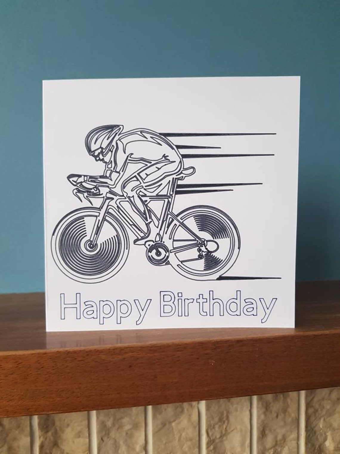 Cycling card / birthday card /greetings card. Ideal for all Etsy
