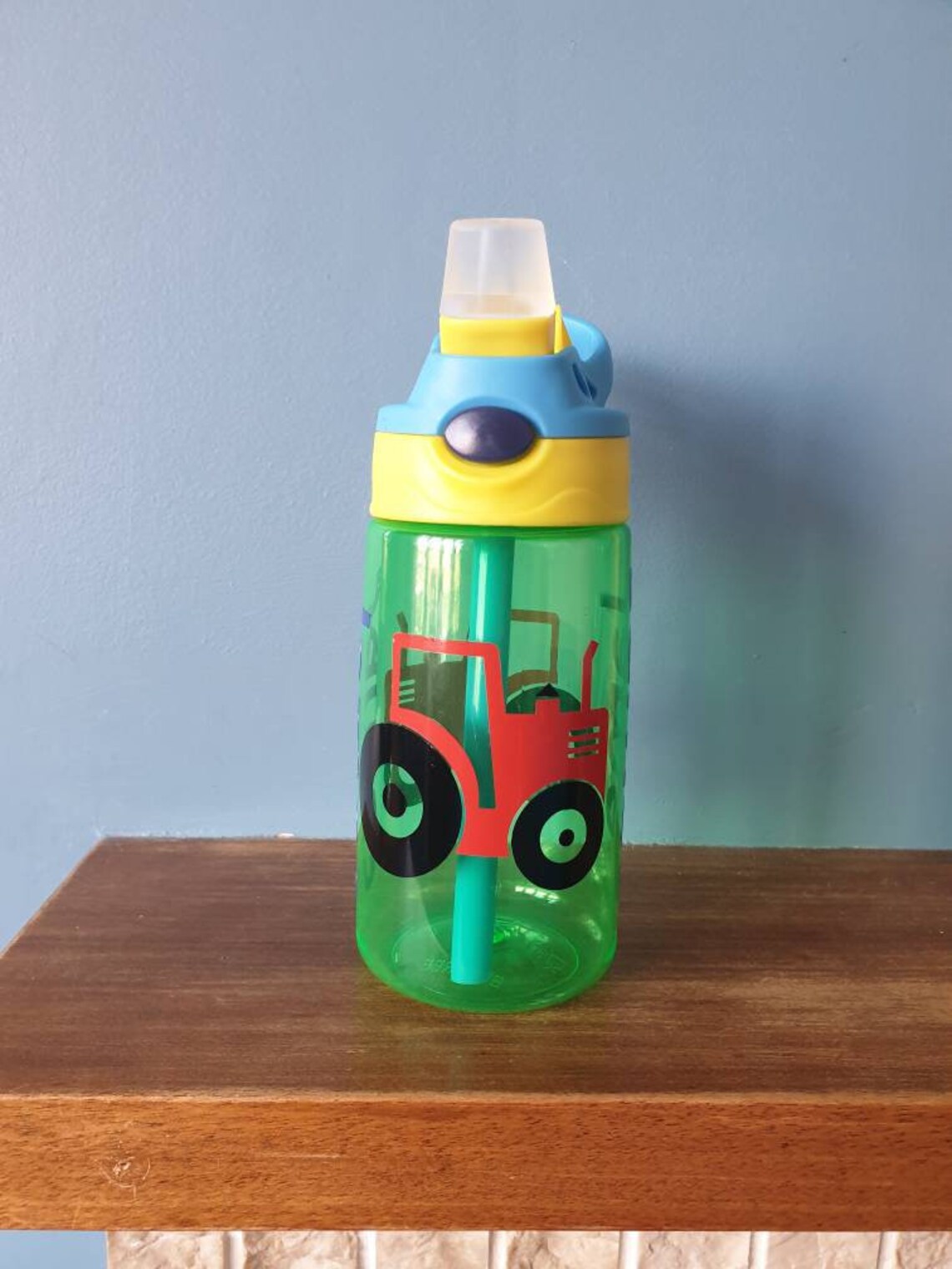 Kids 480ml pop up spout water bottle with handle personalised Etsy
