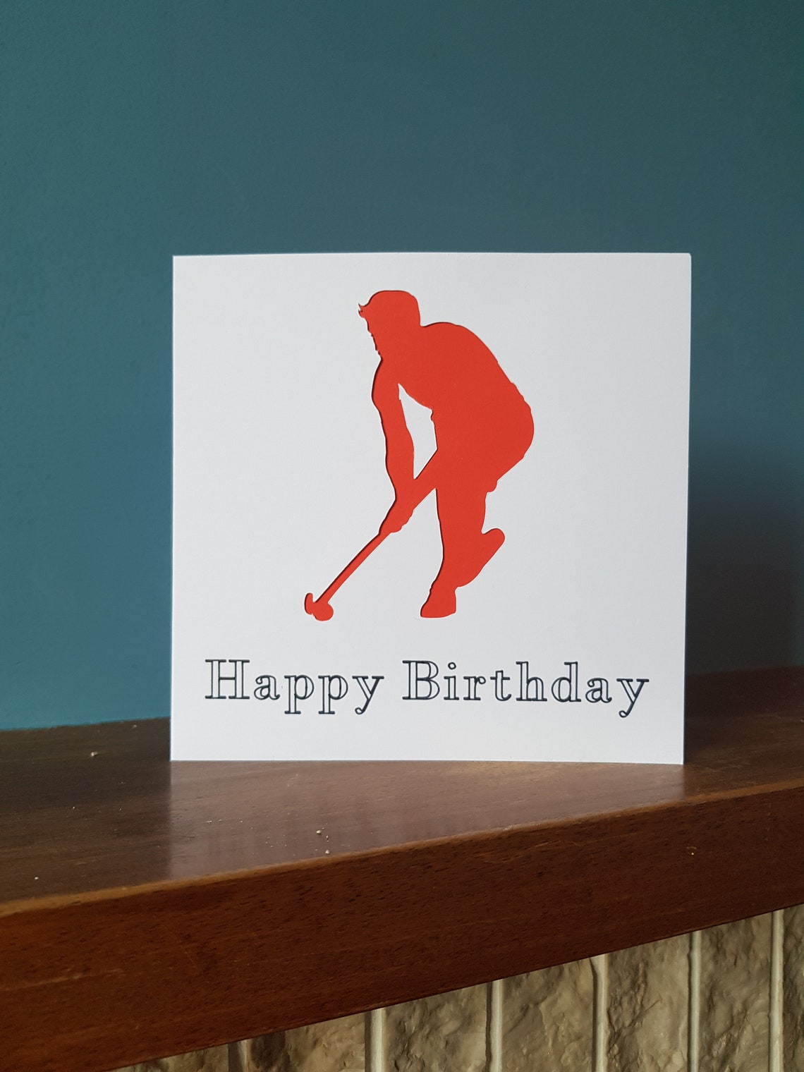 Hockey birthday card / greetings card. Ideal for Etsy