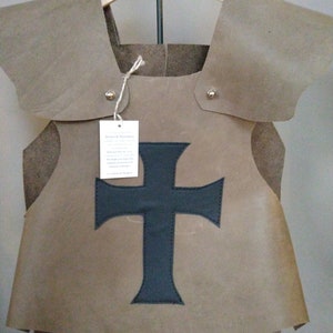 Child LEATHER ARMOR breastplate with FREE forearm guards
