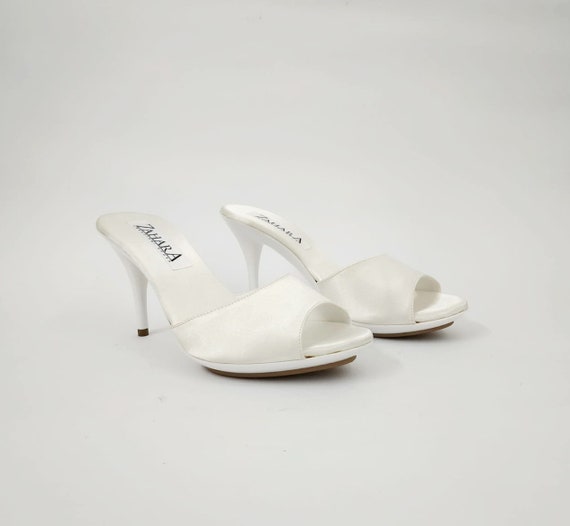 white silk slippers