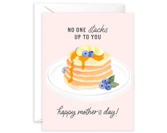 Mother's Day Pancake Stacks | Happy Mother's Day Card | Card For Mom | Card for Step mom