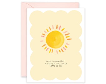 Como El Sol Cumpelaños - Spanish Birthday Card