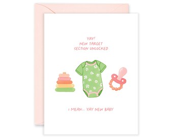 Target Baby Greeting Card | Congratulations Card | Card for New Parents | Pregnancy Congratulations